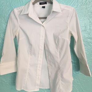Stretchy Express White Blouse Size 4